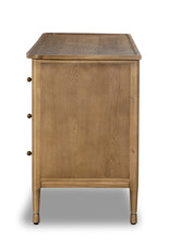 Franny 6 Drawer Dresser in Saddle Brown Veneer