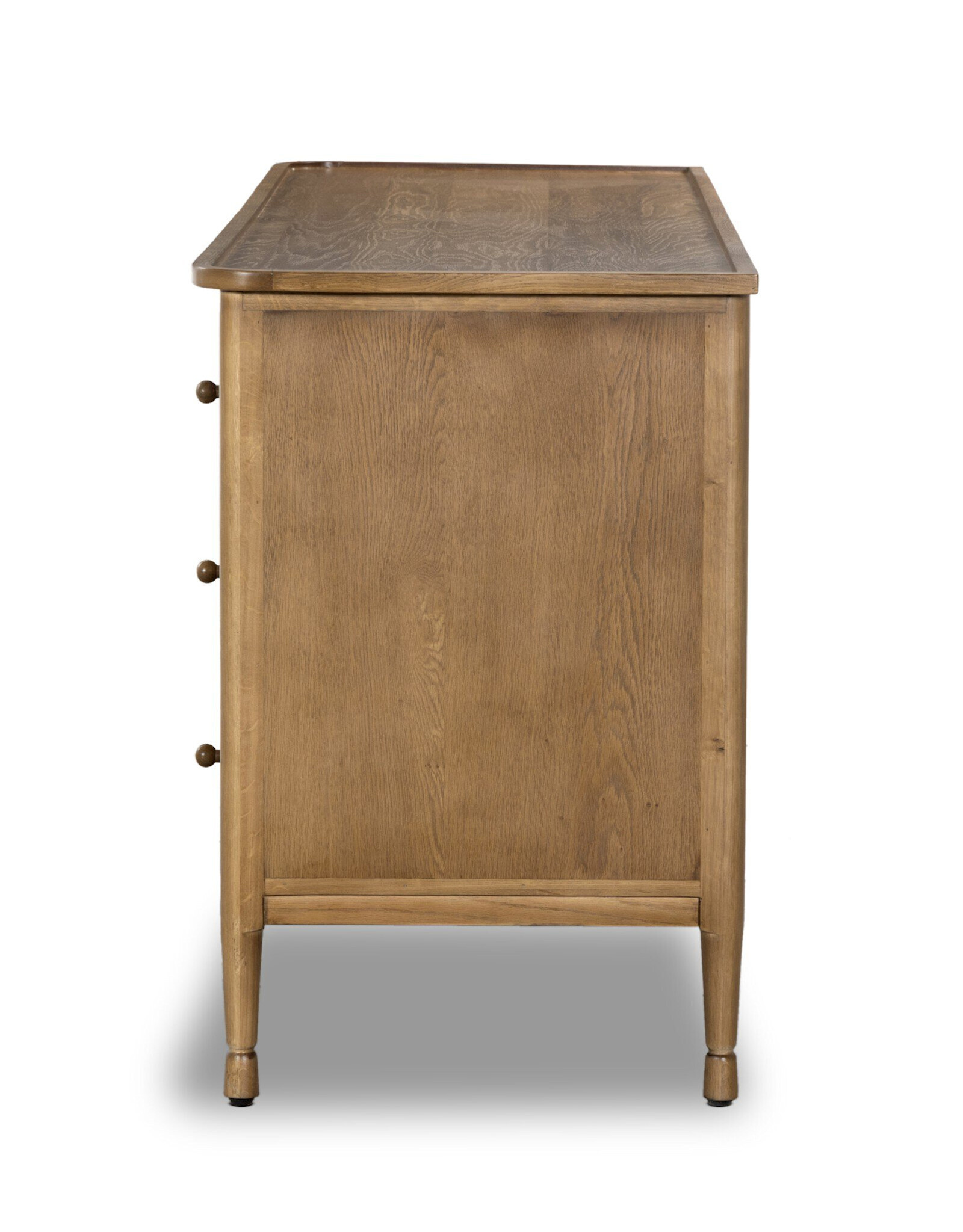 Franny 6 Drawer Dresser in Saddle Brown Veneer