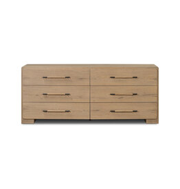 Eden 6 Drawer Dresser in Aged Smoked Oak Veneer