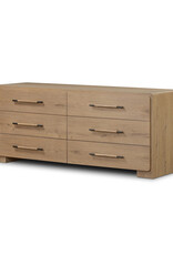 Eden 6 Drawer Dresser in Aged Smoked Oak Veneer