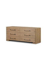 Eden 6 Drawer Dresser in Aged Smoked Oak Veneer