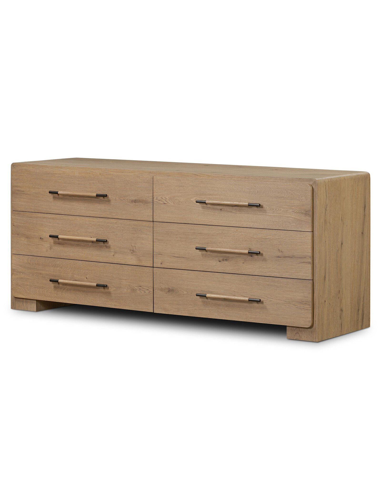 Eden 6 Drawer Dresser in Aged Smoked Oak Veneer