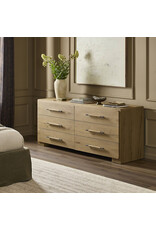 Eden 6 Drawer Dresser in Aged Smoked Oak Veneer