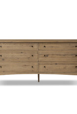 Maggie 6 Drawer Dresser in Aged Smoked Oak Resawn