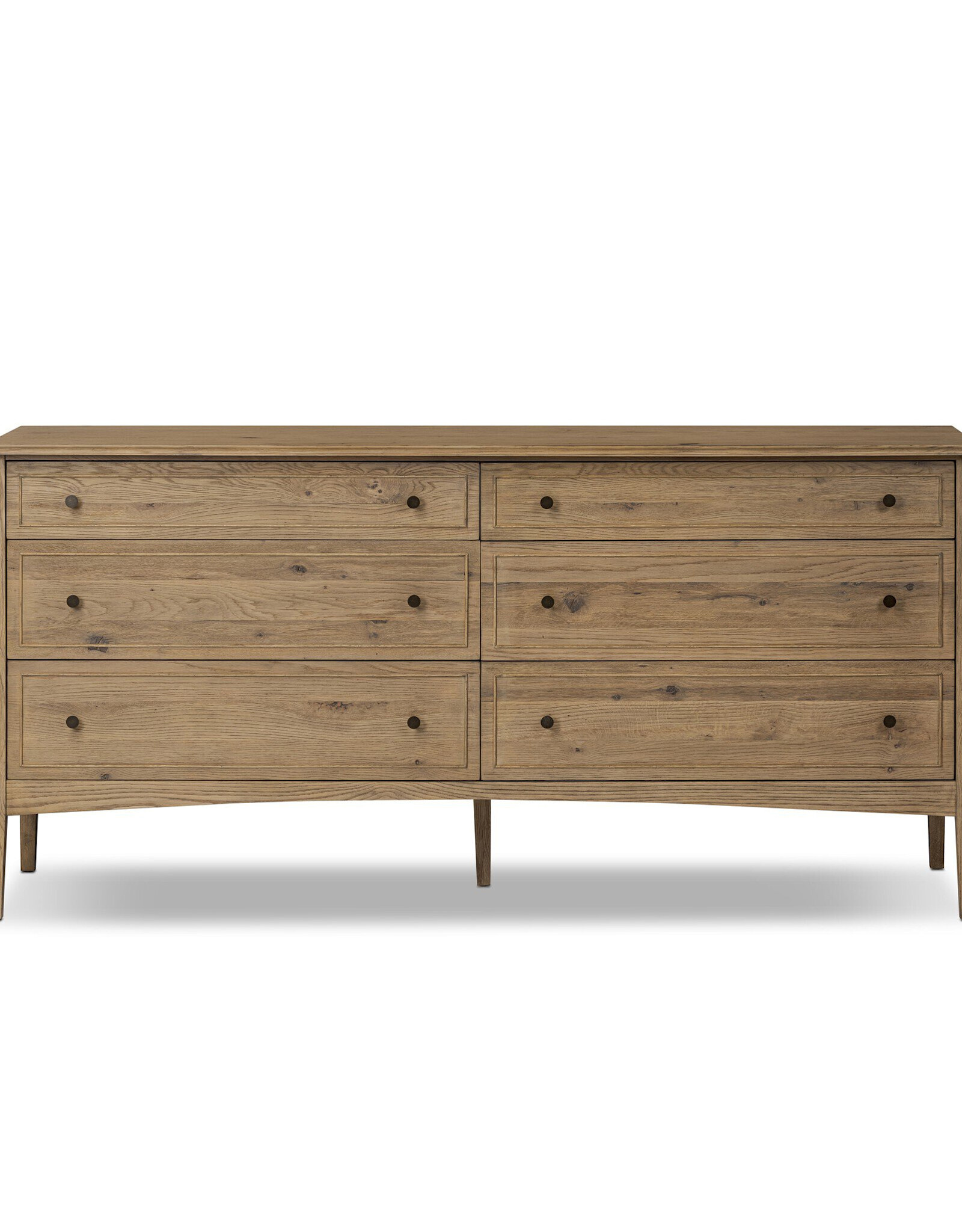 Maggie 6 Drawer Dresser in Aged Smoked Oak Resawn
