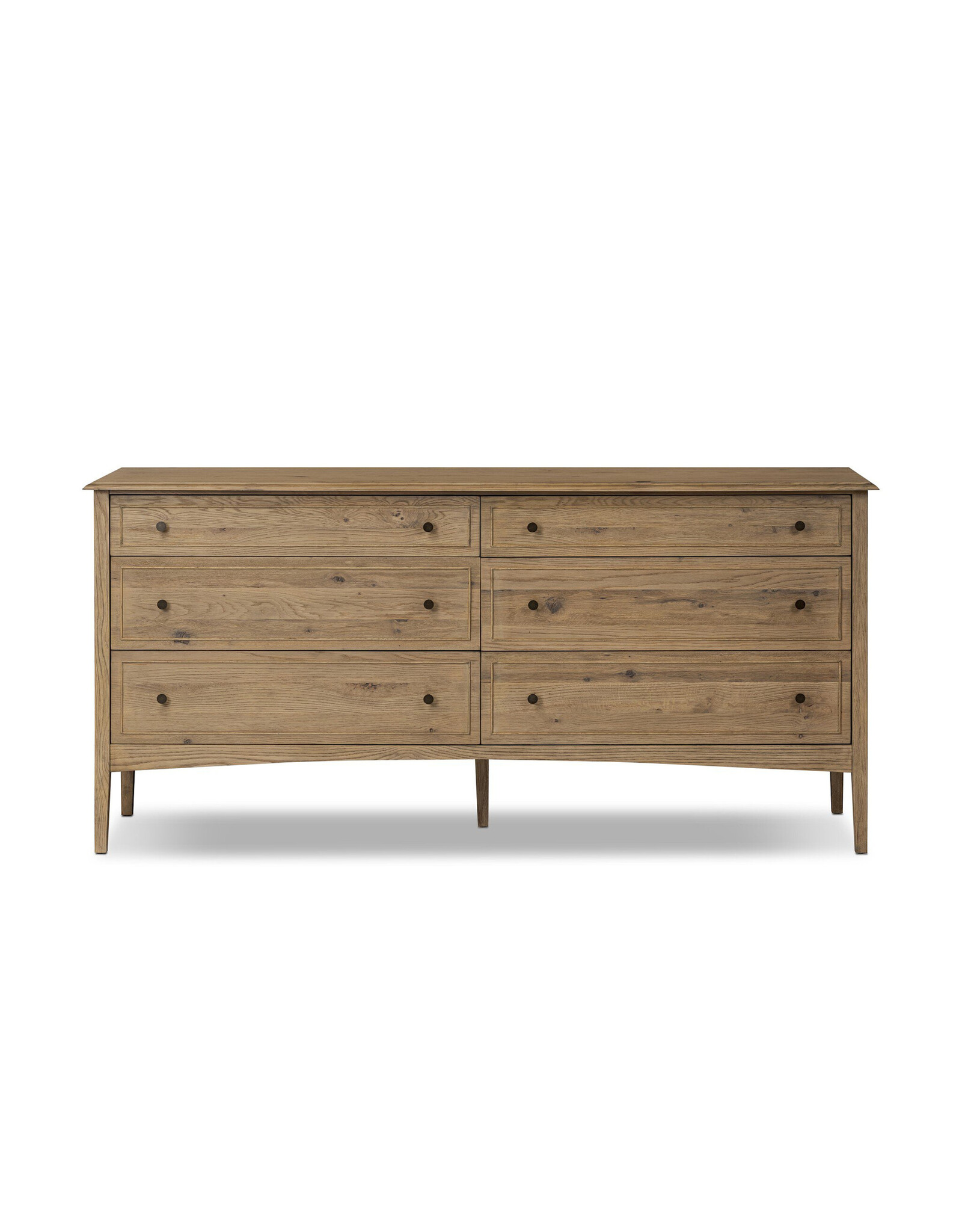 Maggie 6 Drawer Dresser in Aged Smoked Oak Resawn