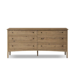 Maggie 6 Drawer Dresser in Aged Smoked Oak Resawn