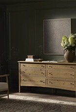 Maggie 6 Drawer Dresser in Aged Smoked Oak Resawn