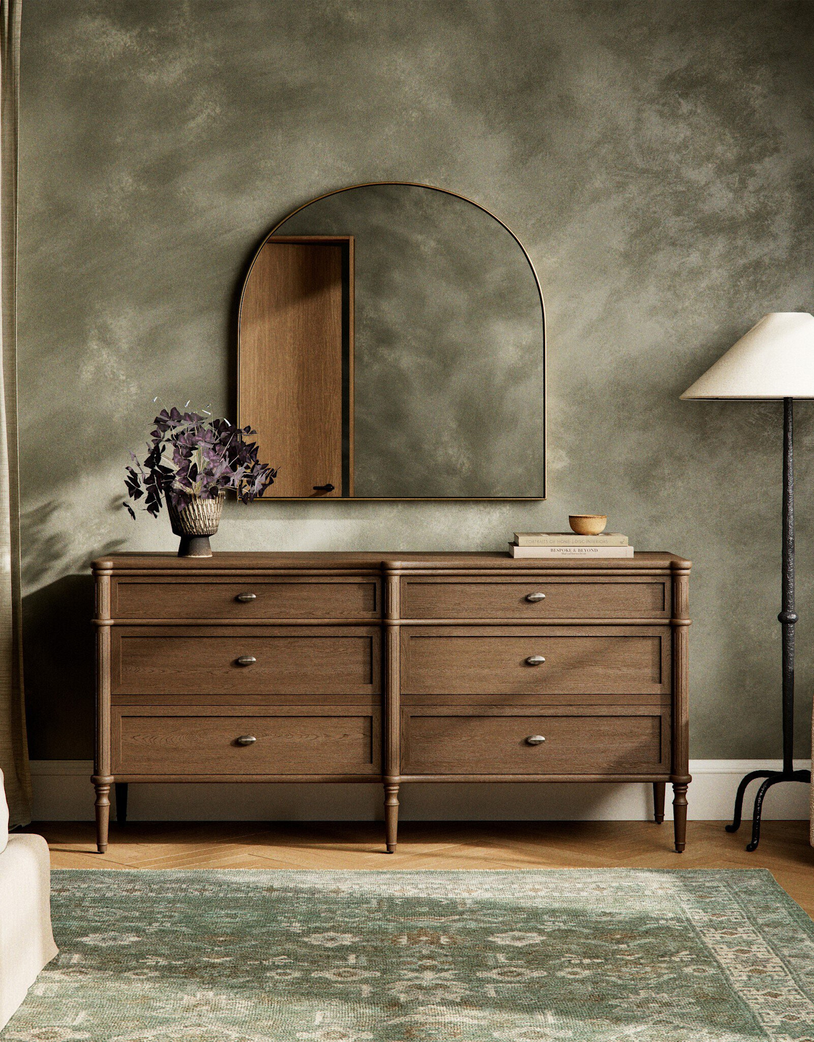 Toulouse 6 Drawer Dresser in Toasted Oak Veneer