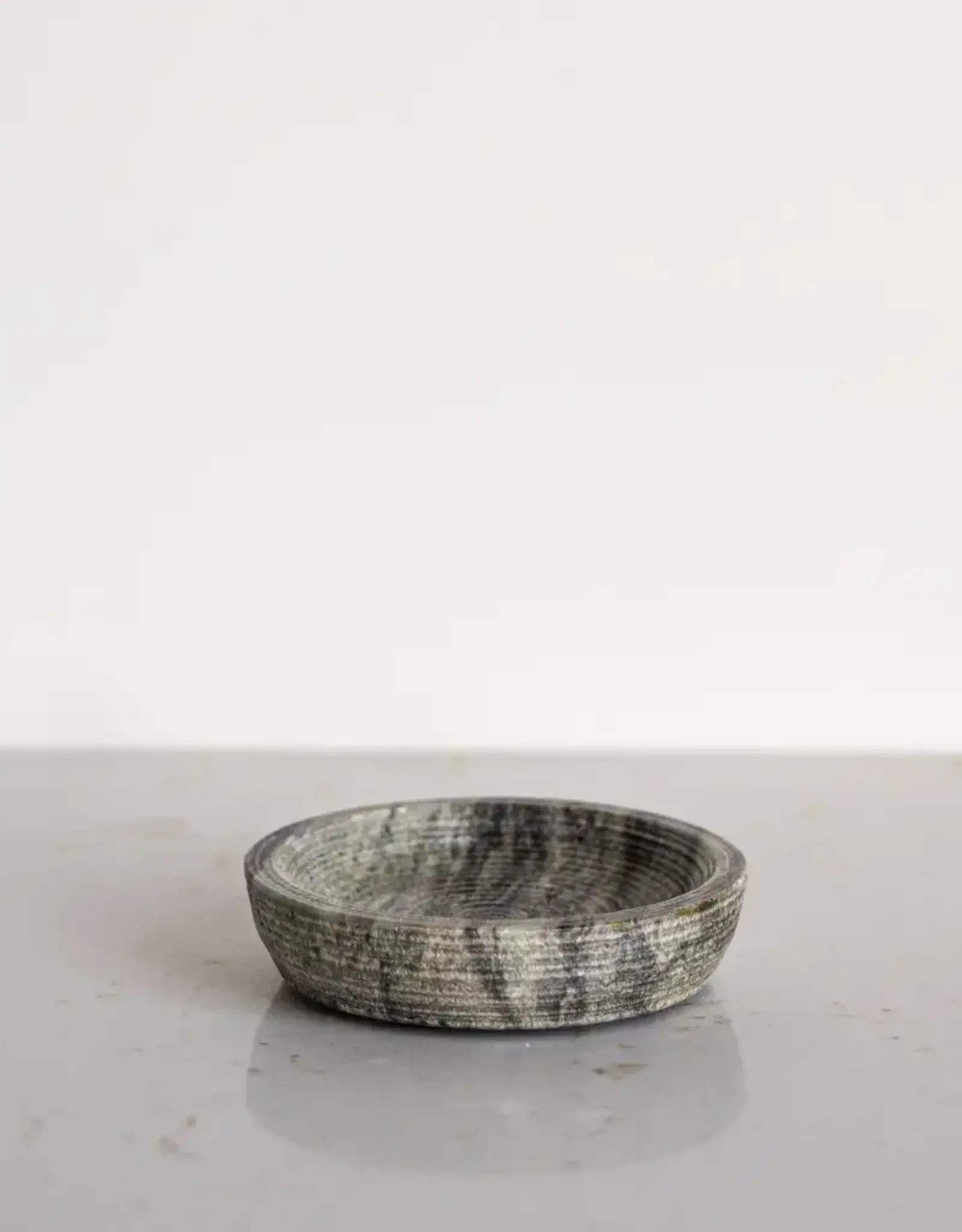 Grey Marble Soap & Brush Holder