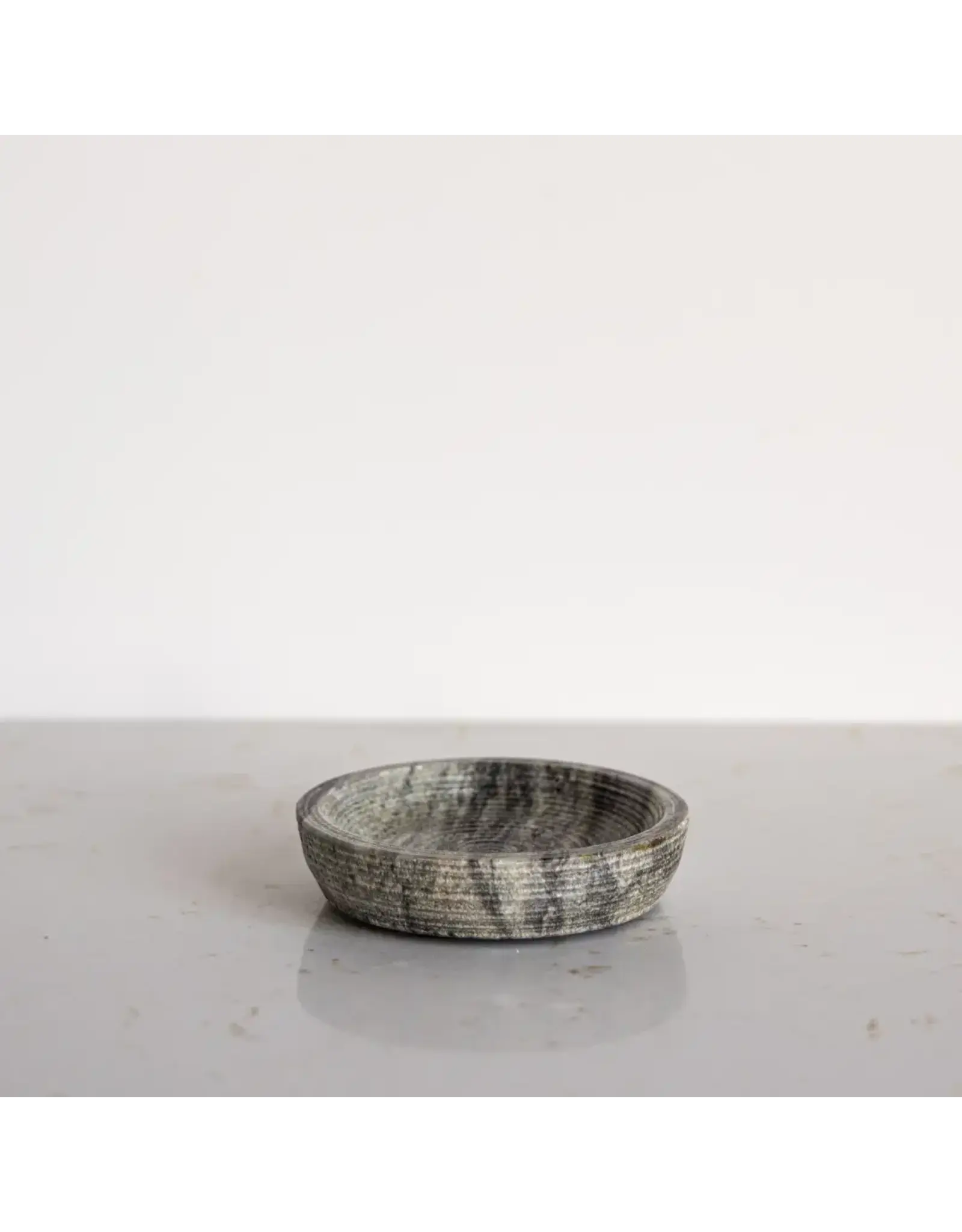 Grey Marble Soap & Brush Holder