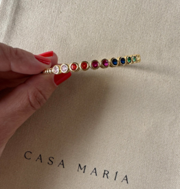 Colourful Cz Open Bangle
