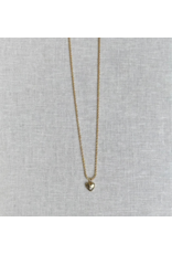 Serpentine Chain + Heart Cz Charm
