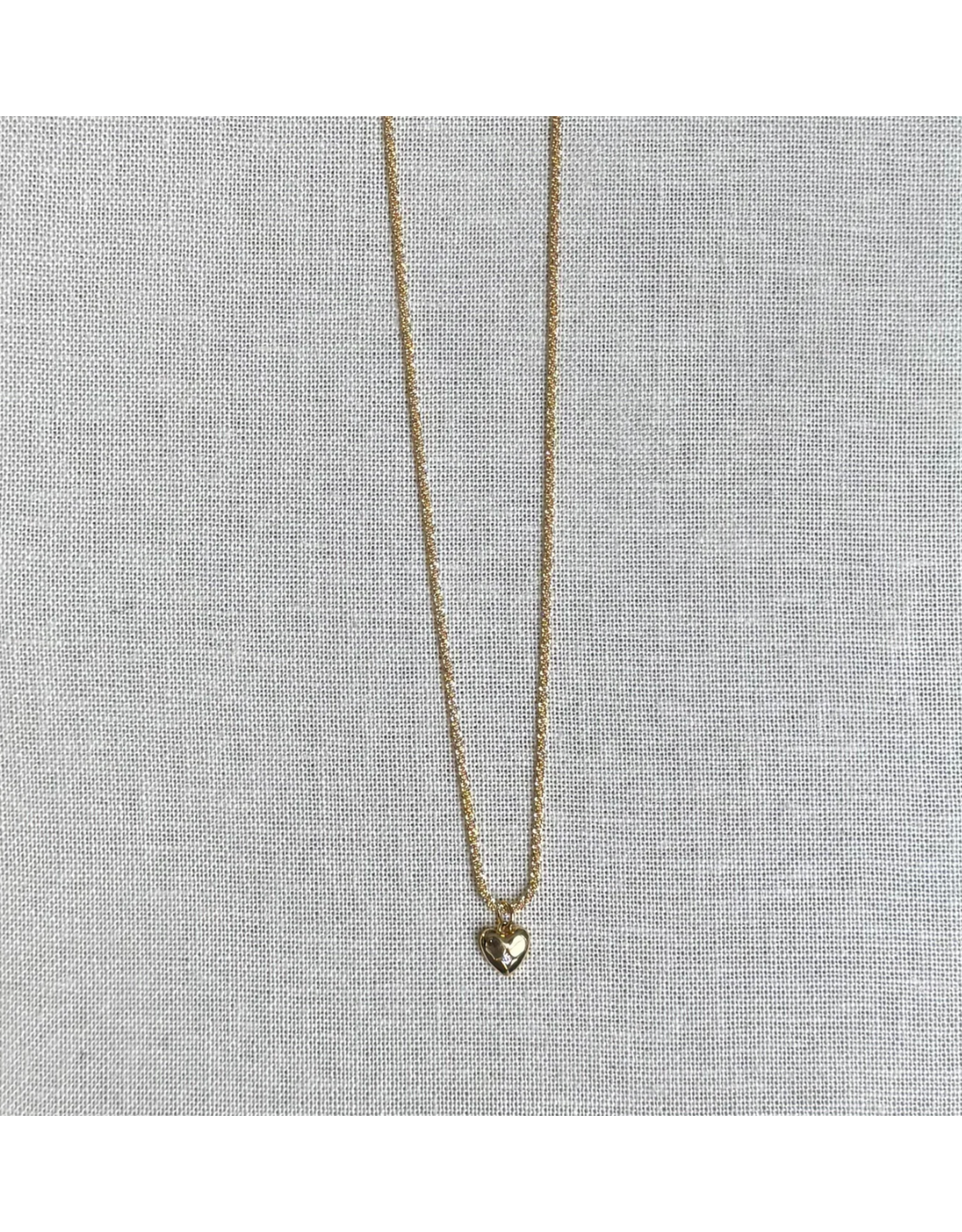 Serpentine Chain + Heart Cz Charm