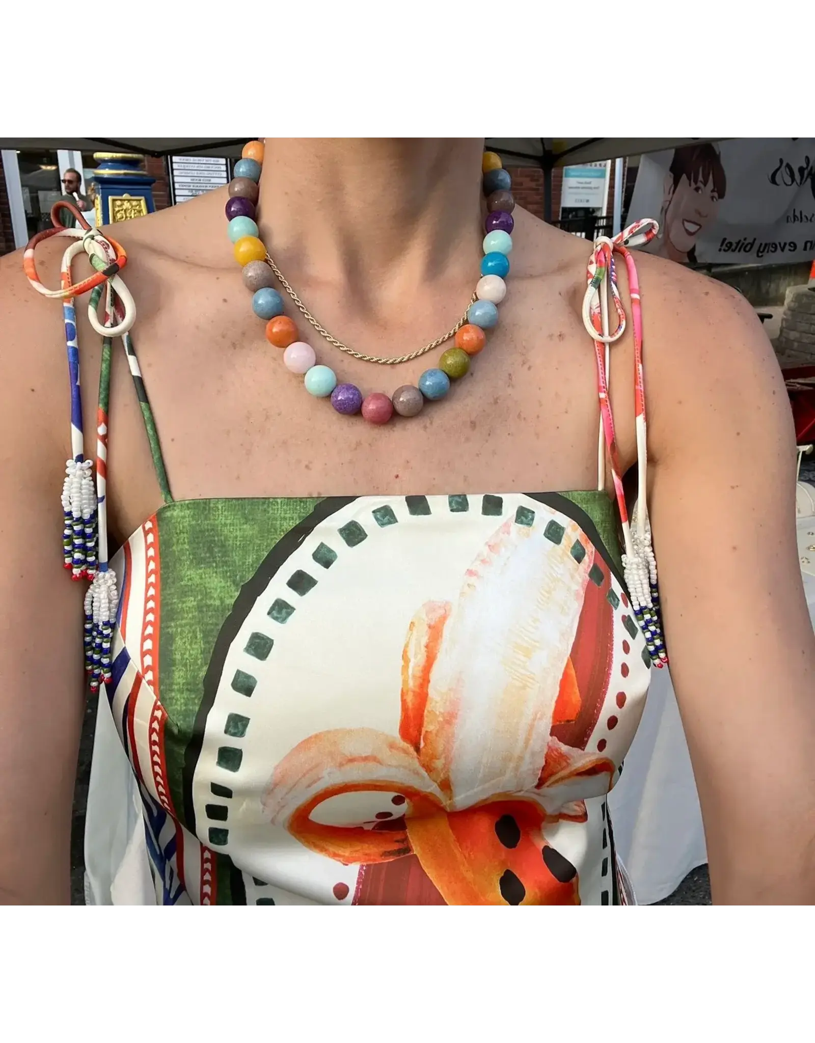 Handmade Natural Stone Beaded Necklace