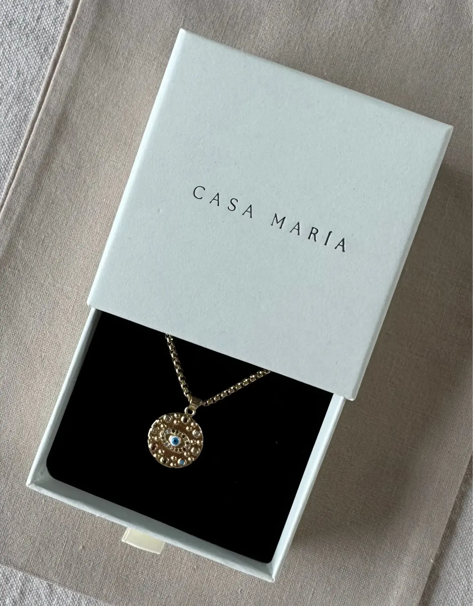 Rope Chain + Eye Cz Charm