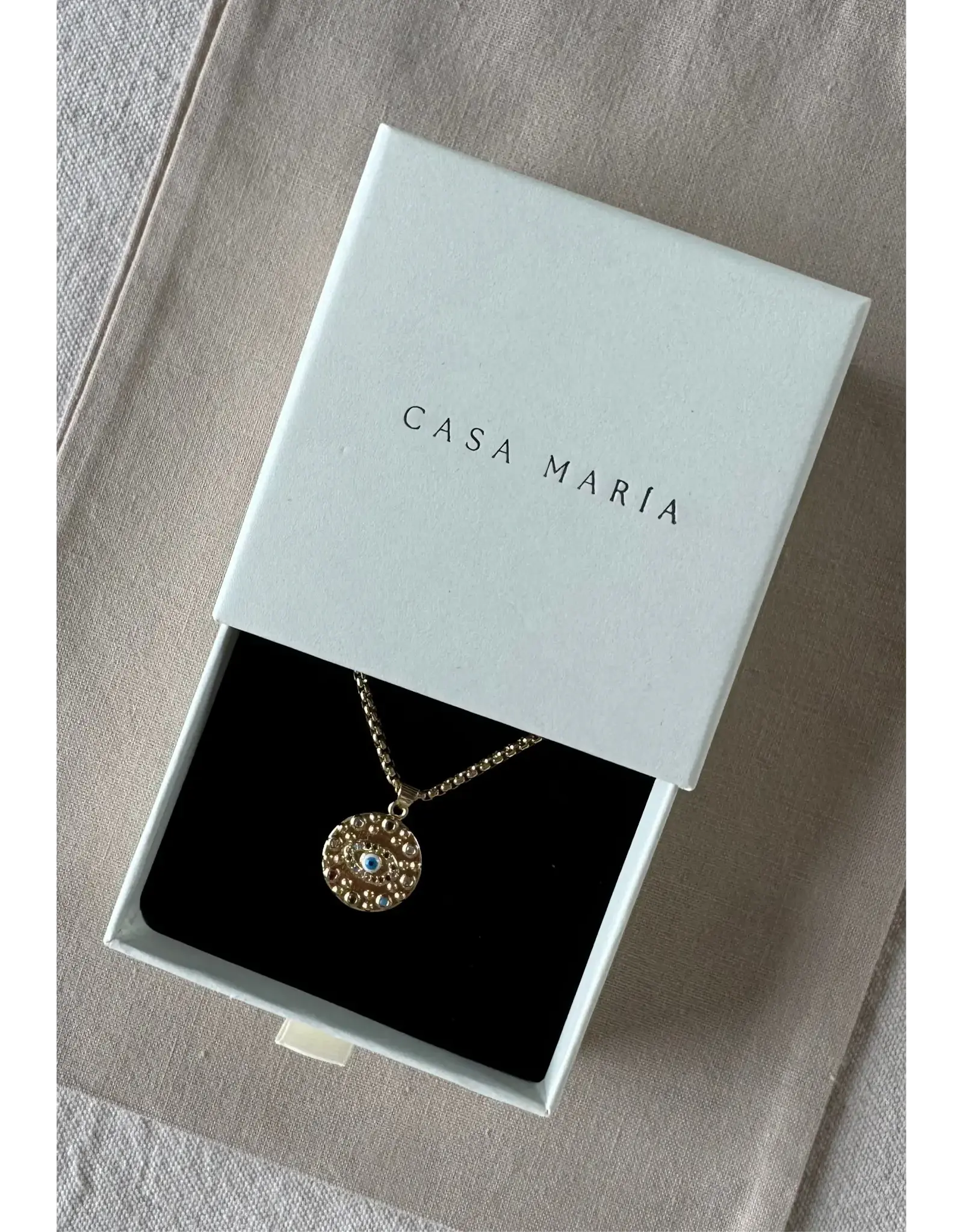 Rope Chain + Eye Cz Charm