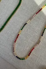 Colourful Cz Tennis Necklace