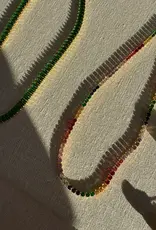 Colourful Cz Tennis Necklace