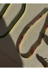 Colourful Cz Tennis Necklace