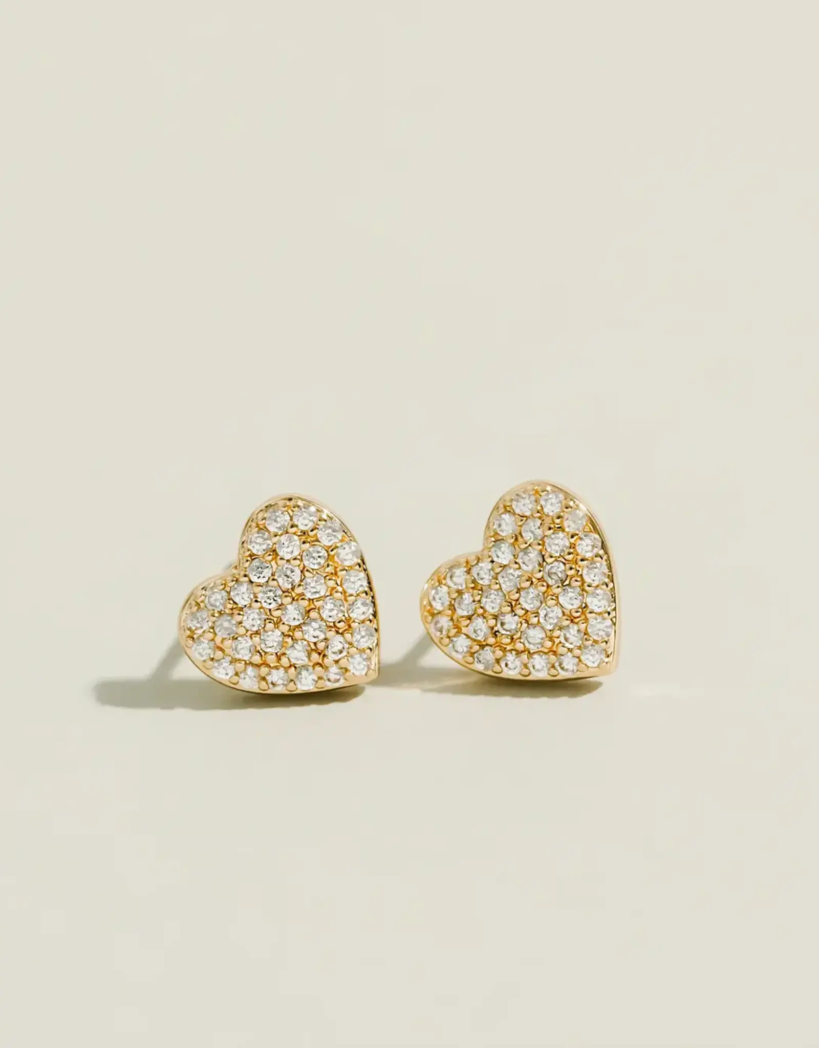 Zirconia Heart Studs