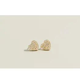 Zirconia Heart Studs