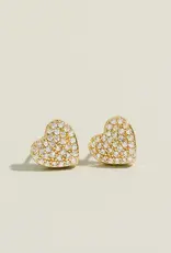 Zirconia Heart Studs