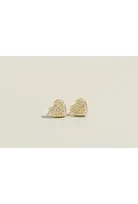 Zirconia Heart Studs