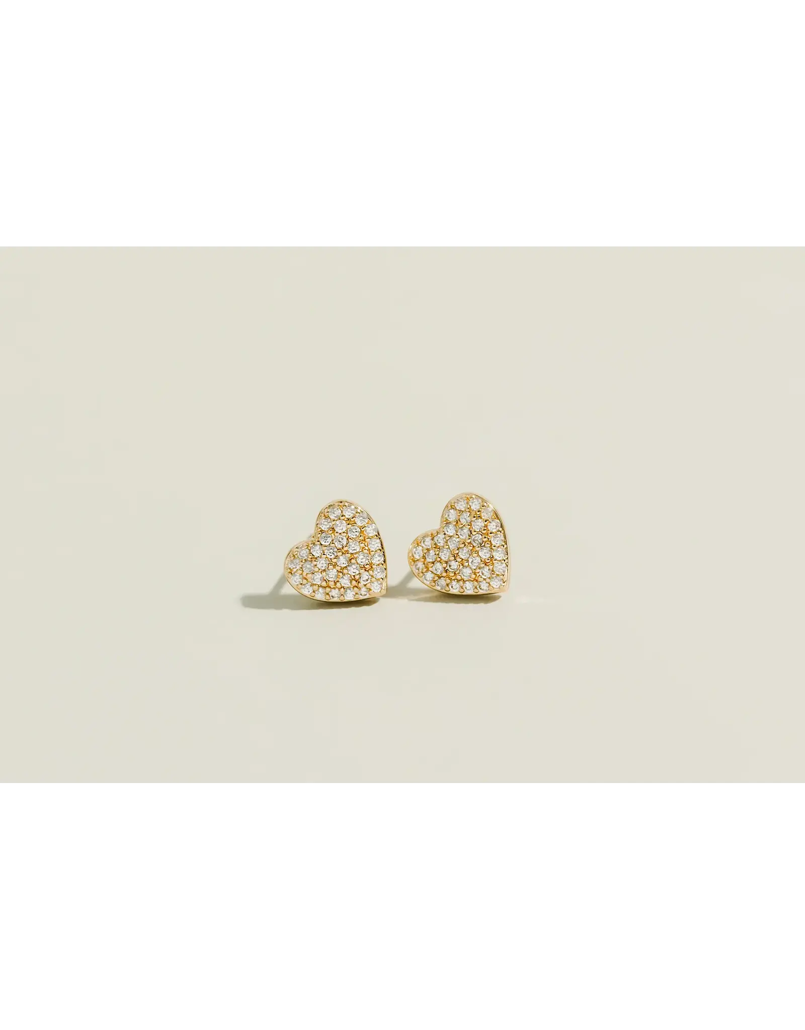 Zirconia Heart Studs