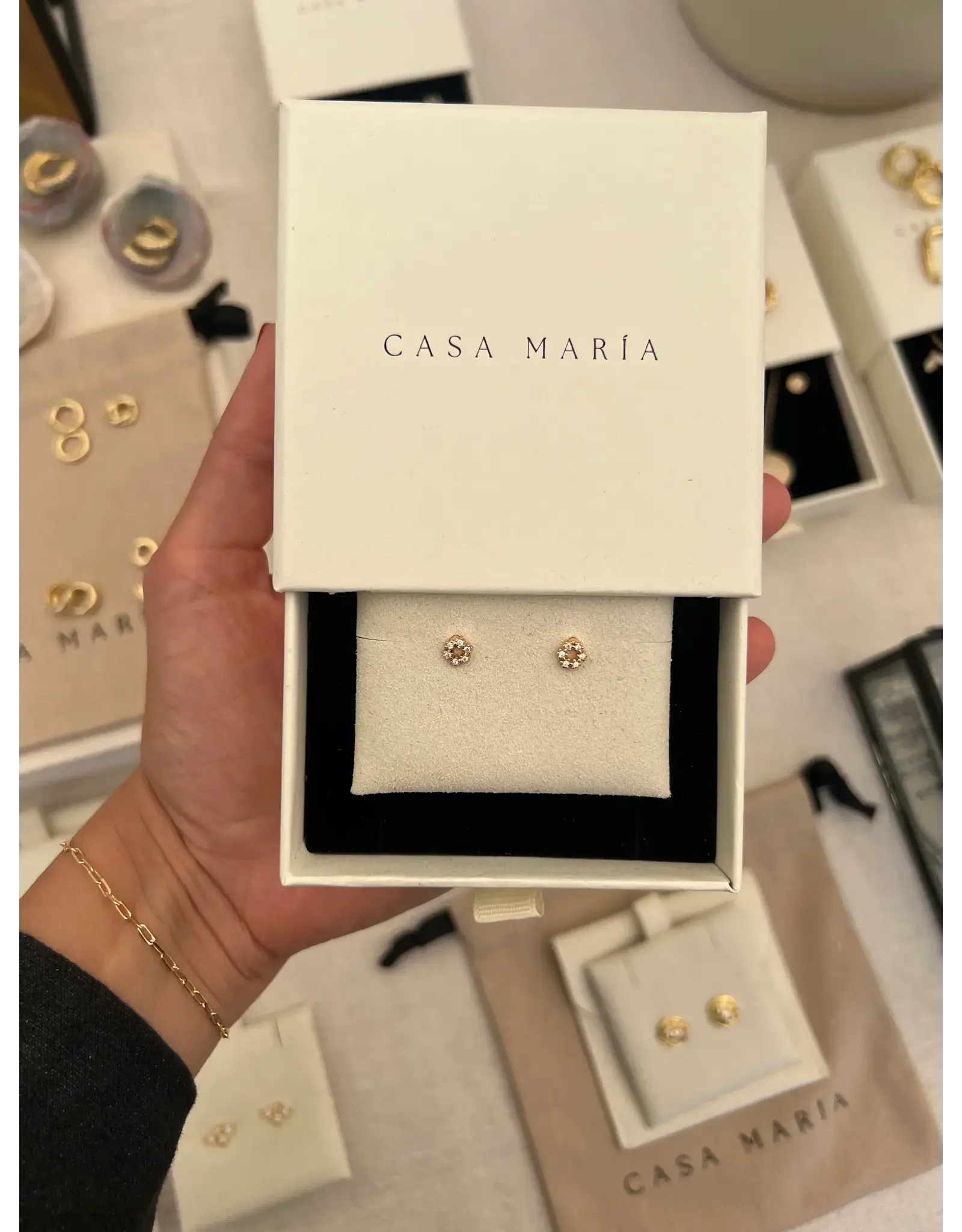 Flower Zirconia Studs