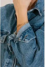 Paperclip Bracelet w/ Pearl 6-8" - Customisable