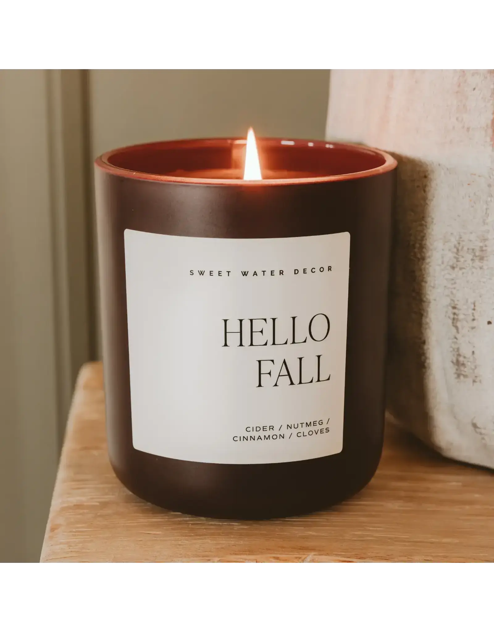 Hello Fall 15 oz Candle, Matte Jar
