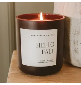 Hello Fall 15 oz Candle, Matte Jar