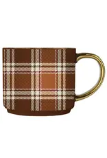 Brown Plaid Coffee Mug
