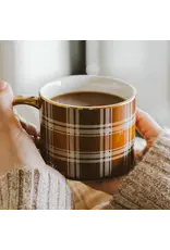 Brown Plaid Coffee Mug