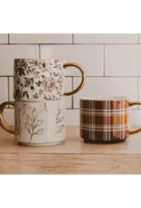 Brown Plaid Coffee Mug