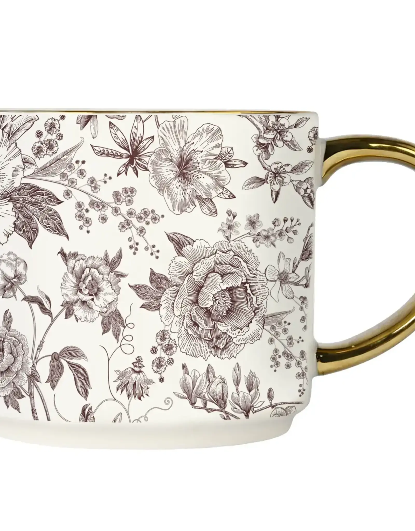 Brown Delft Coffee Mug