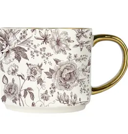 Brown Delft Coffee Mug