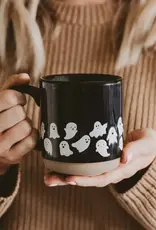 Ghost Pattern Stoneware Coffee Mug