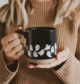 Ghost Pattern Stoneware Coffee Mug