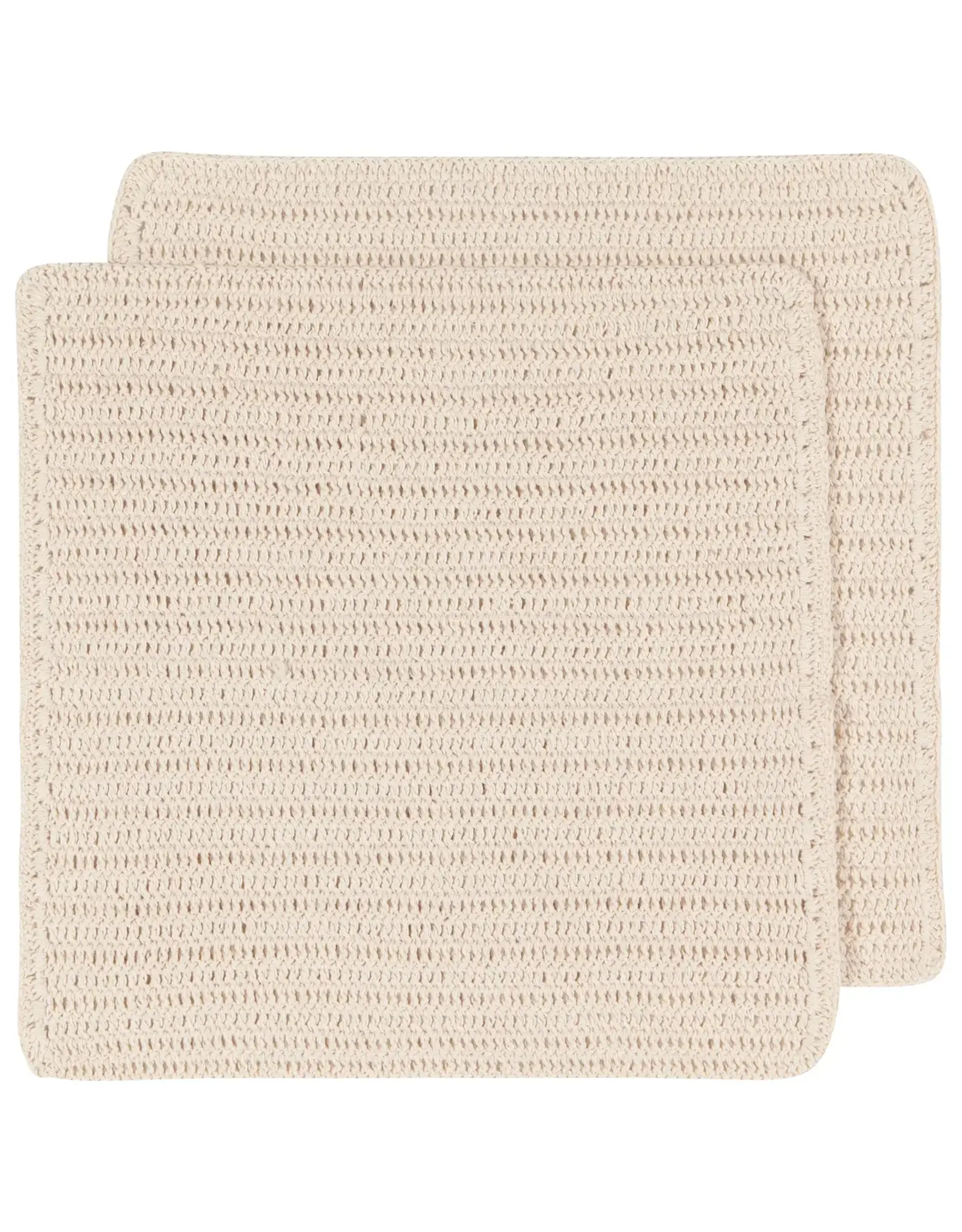 Homespun Natural Crocheted Dishcloths S/2