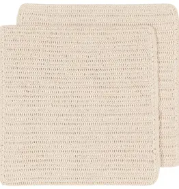 Homespun Natural Crocheted Dishcloths S/2