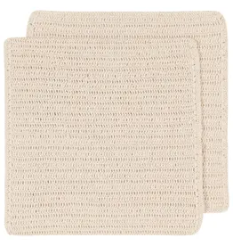 Homespun Natural Crocheted Dishcloths S/2