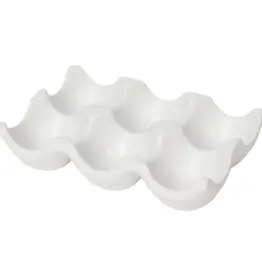 Matte White Ceramic Egg Crate