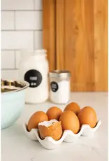 Matte White Ceramic Egg Crate