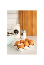 Matte White Ceramic Egg Crate