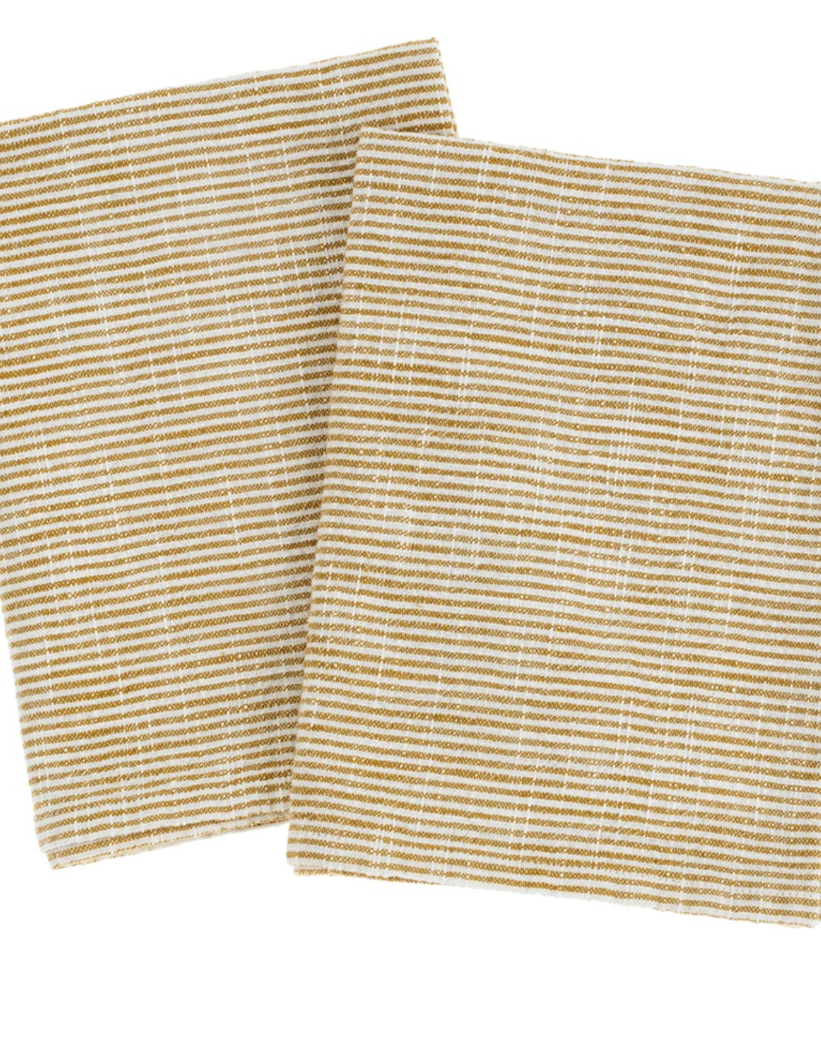 Chef Stripe Tea Towels S/2, Ochre
