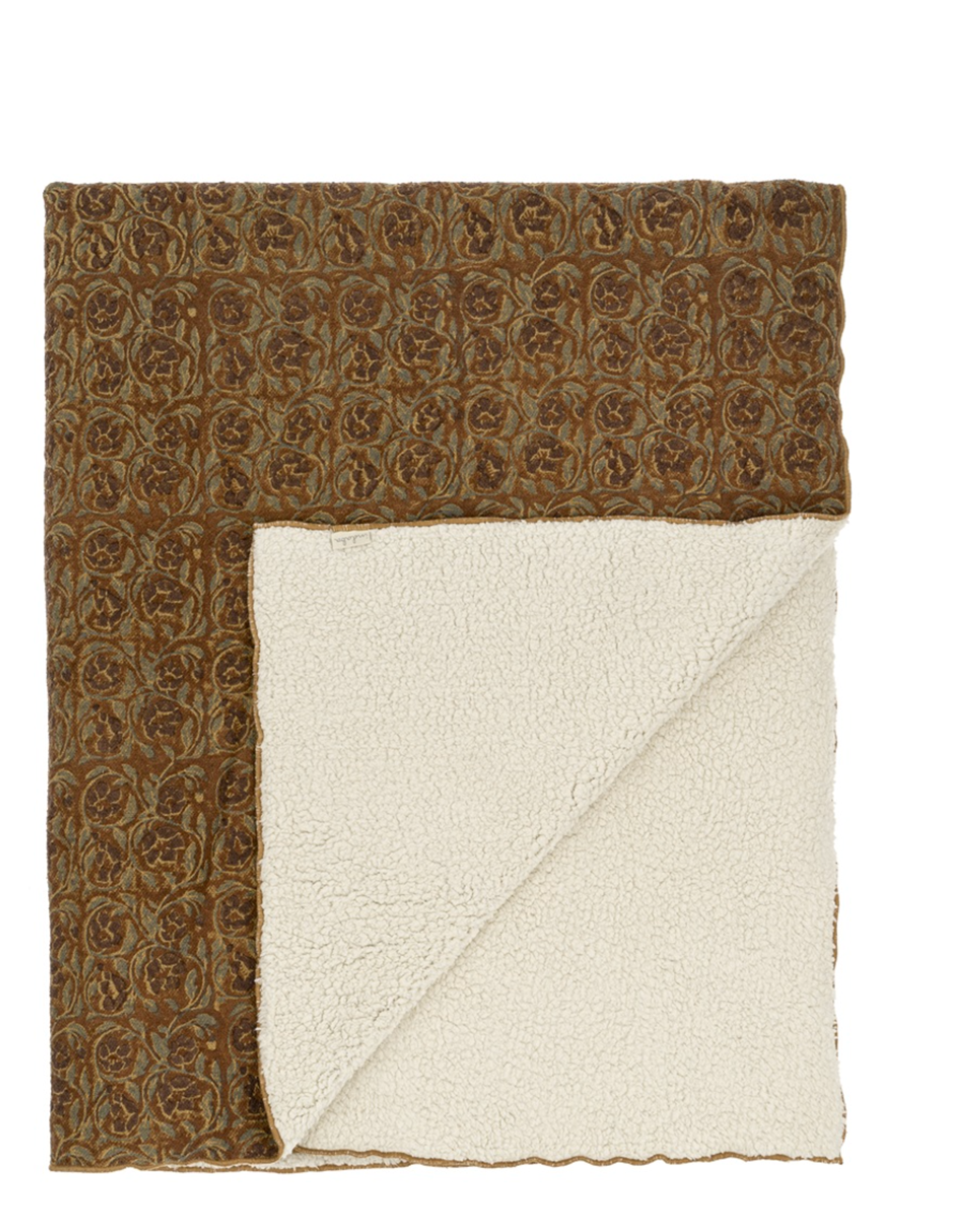 Mayur Block Print Sherpa Throw