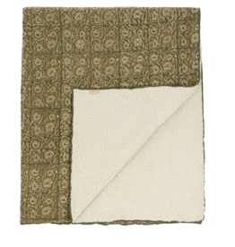 Lata Block Print Sherpa Throw