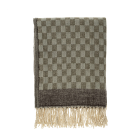 Checkered Jacquard Throw, Dawn